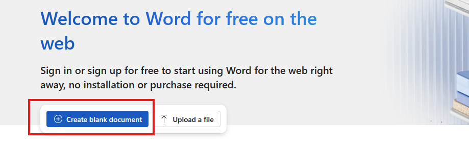 Interface principale de Word